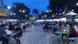 Open air dining at Newton Food Centre