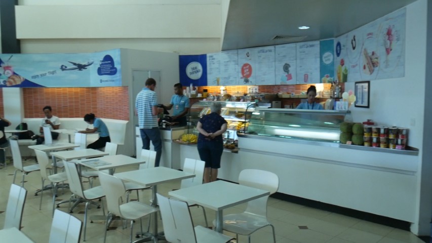 Food available after security at Siem Reap Airport