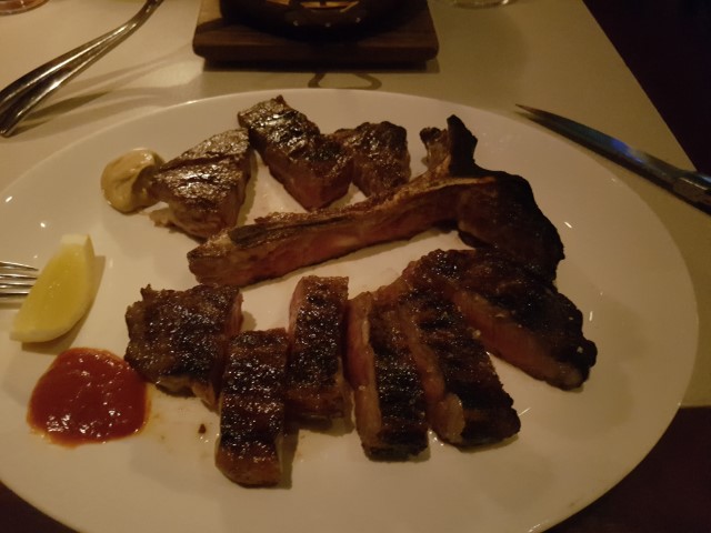 Cut up steak Rockpool Melbourne