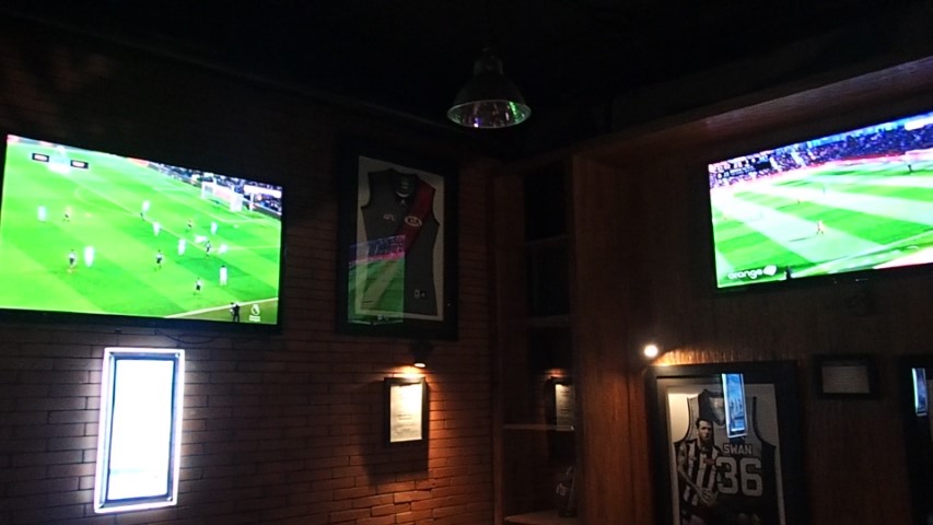 Large LCD Screens at Royal Jack Sports Bar Kuta