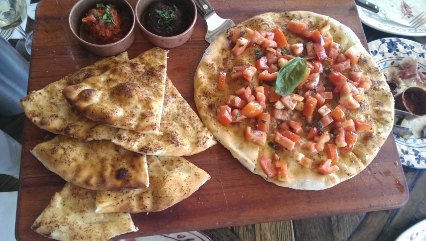 Pizza Bread at Crinitis Italian Restaurant Sydney