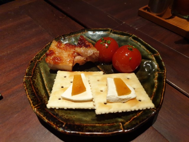 Appetizer at Butagumi Tonkatsu Restaurant Tokyo