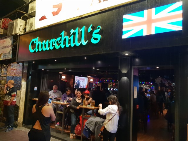Churchill's Pub in Wan Chai Hong Kong