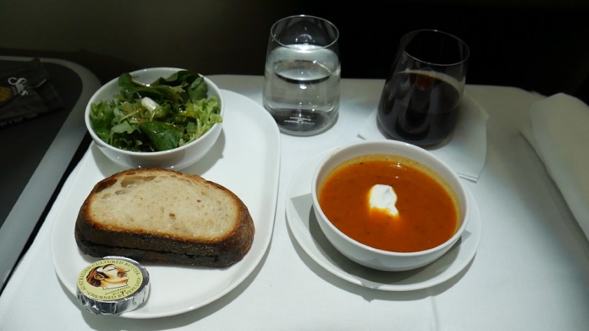 Meal starter in Qantas Business Class