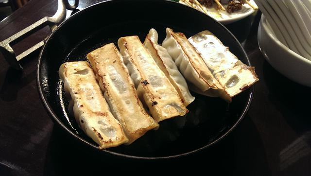 Pan fried dumplings at Xian Chinese Restaurant Tokyo