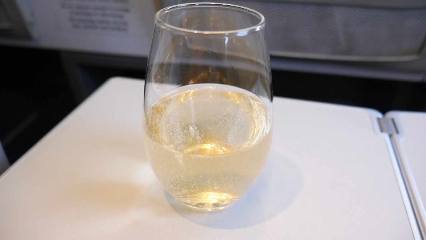 Aircalin Champagne before take-off