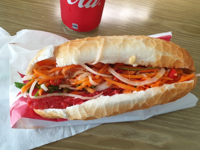 Awesome Banh Mi Vietnamese Bread Roll at Destination Roll Sydney CBD