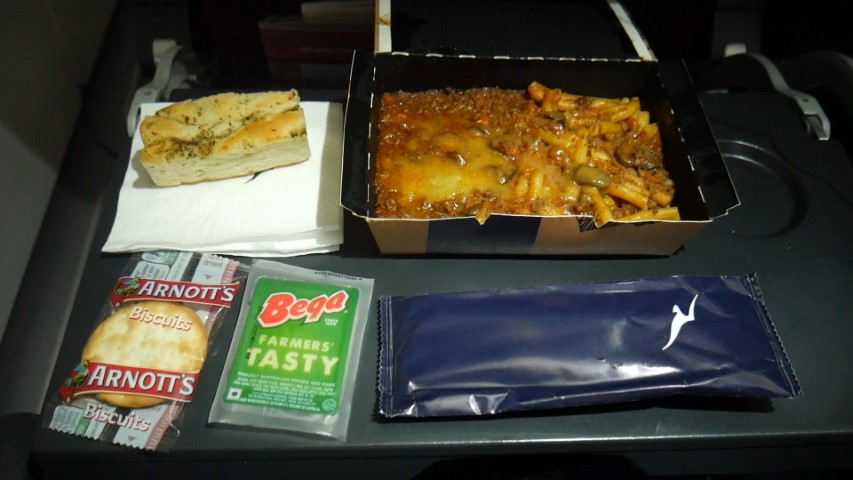 Food served in Economy on Qantas