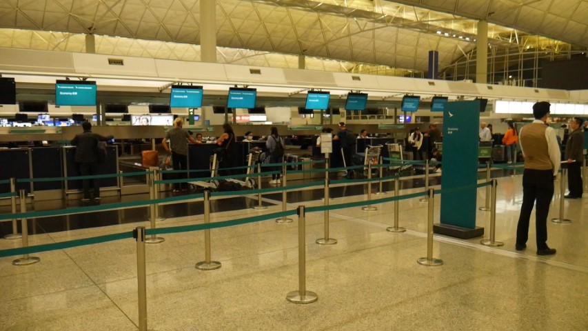 No queues at Cathay Pacific counters