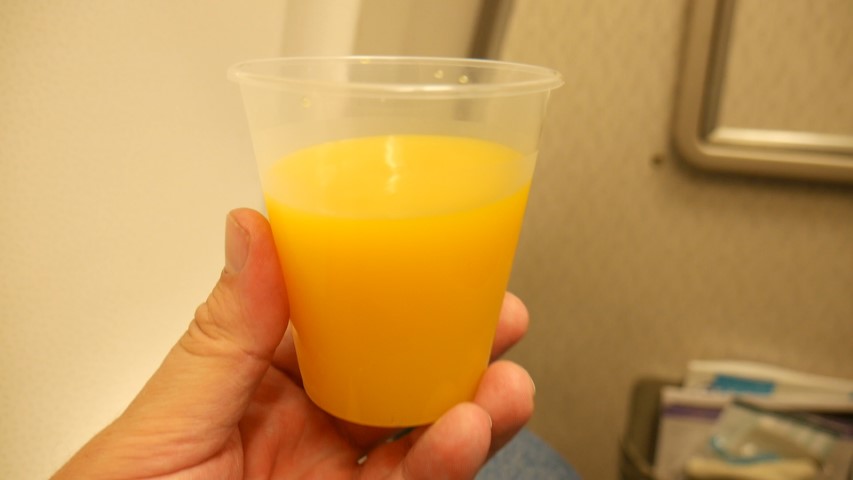 Orange Juice before take-off