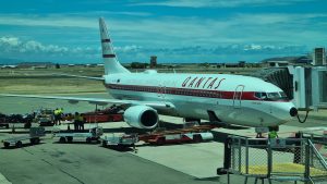 Qantas Retro Roo B737-800 flying from Brisbane to Townsville