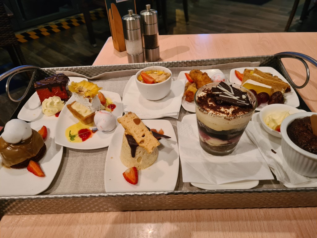 Dessert Tray at Dundee s Waterfront Restaurant Cairns