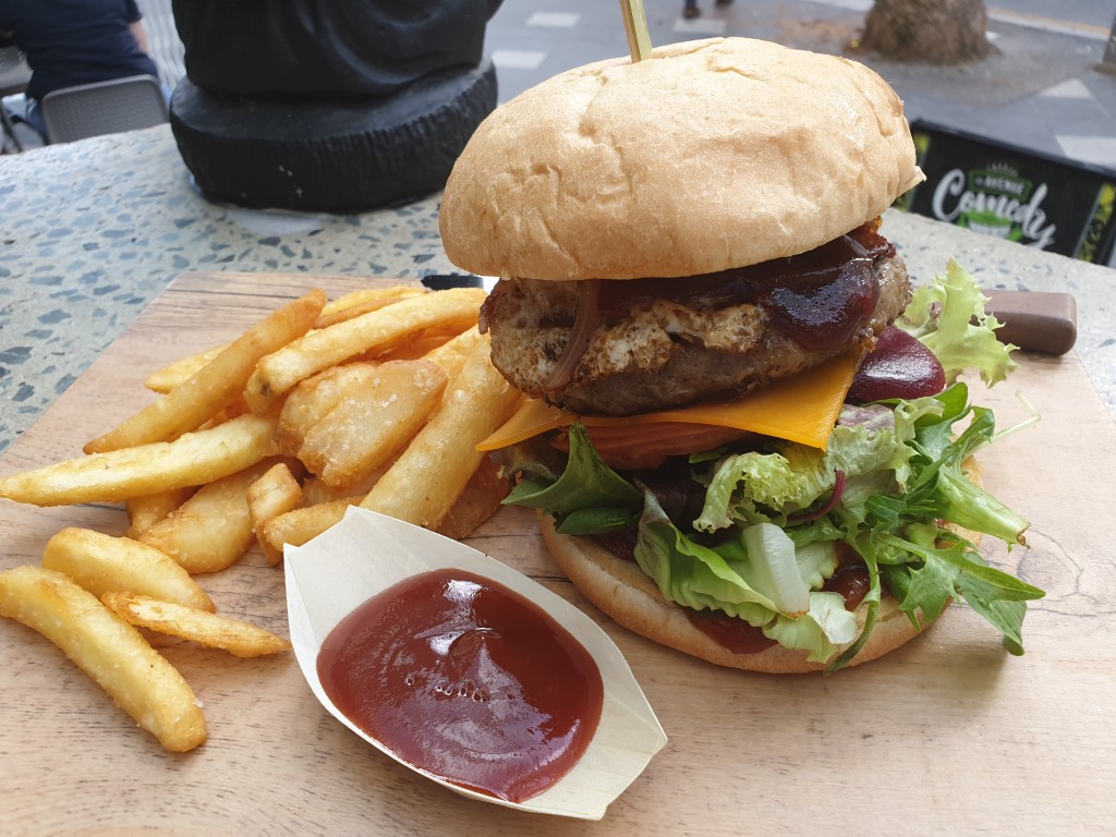 Great Burger at The Avenue Bar Restaurants Surfers Paradise