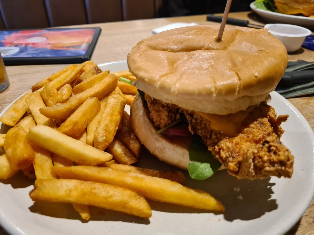 Fried Chicken Burger at Commercial Hotel Parramatta