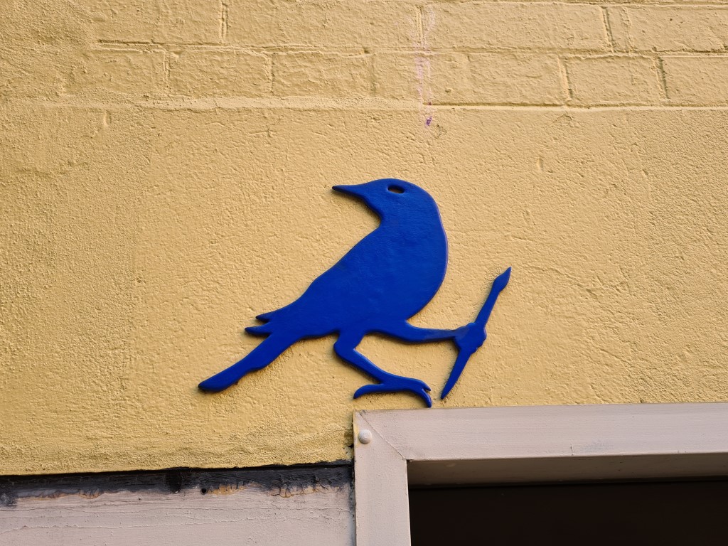 Blue Bird Street Art on Burnett Lane