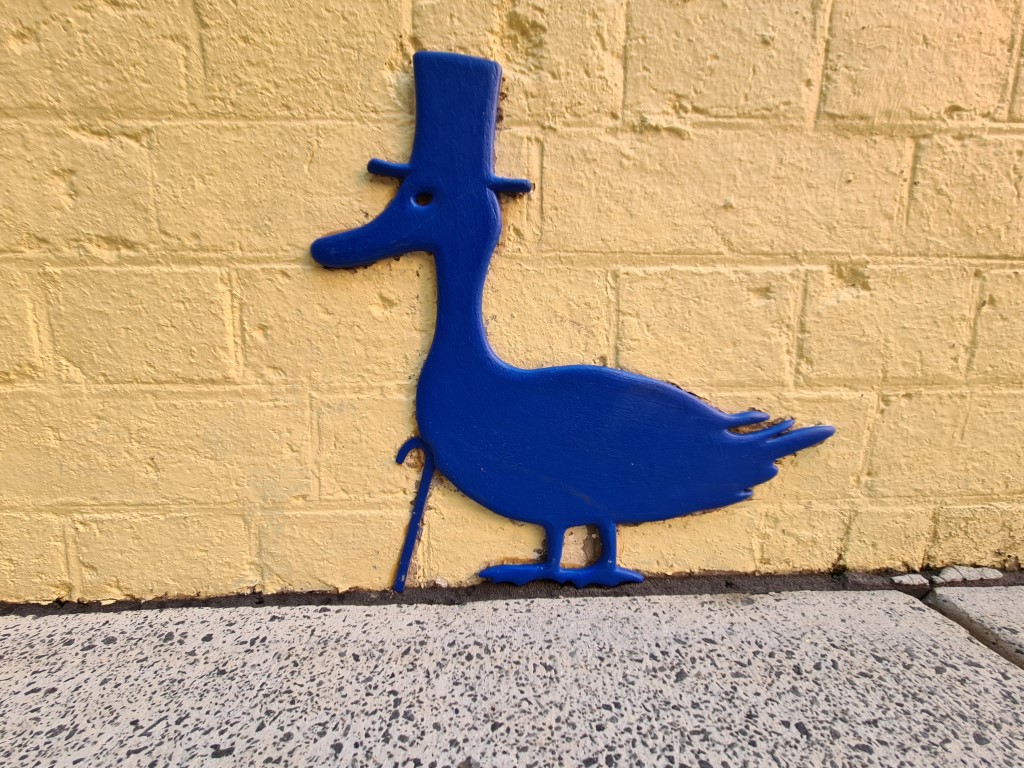 Blue Duck Street Art on Burnett Lane Brisbane