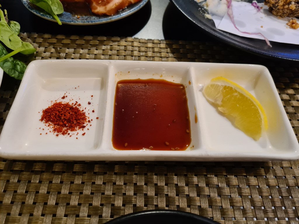Dipping Sauces at Riki Japanese BBQ Restaurant Cairns