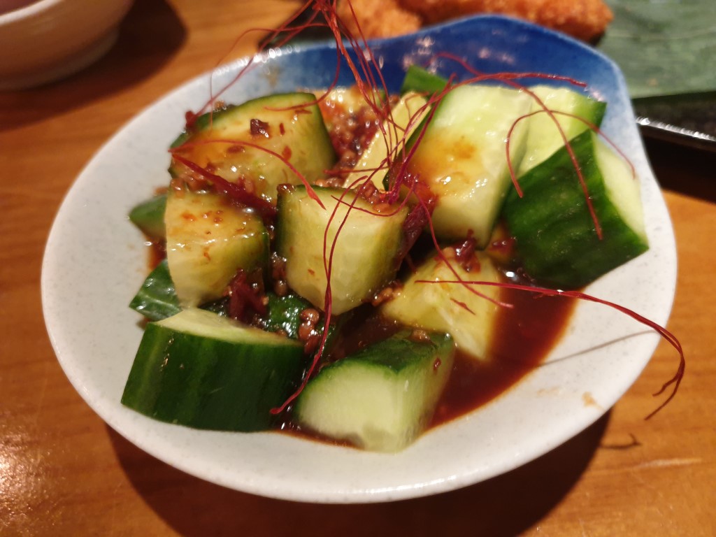 Spicy cucumber at Umaya Japanese Restaurant