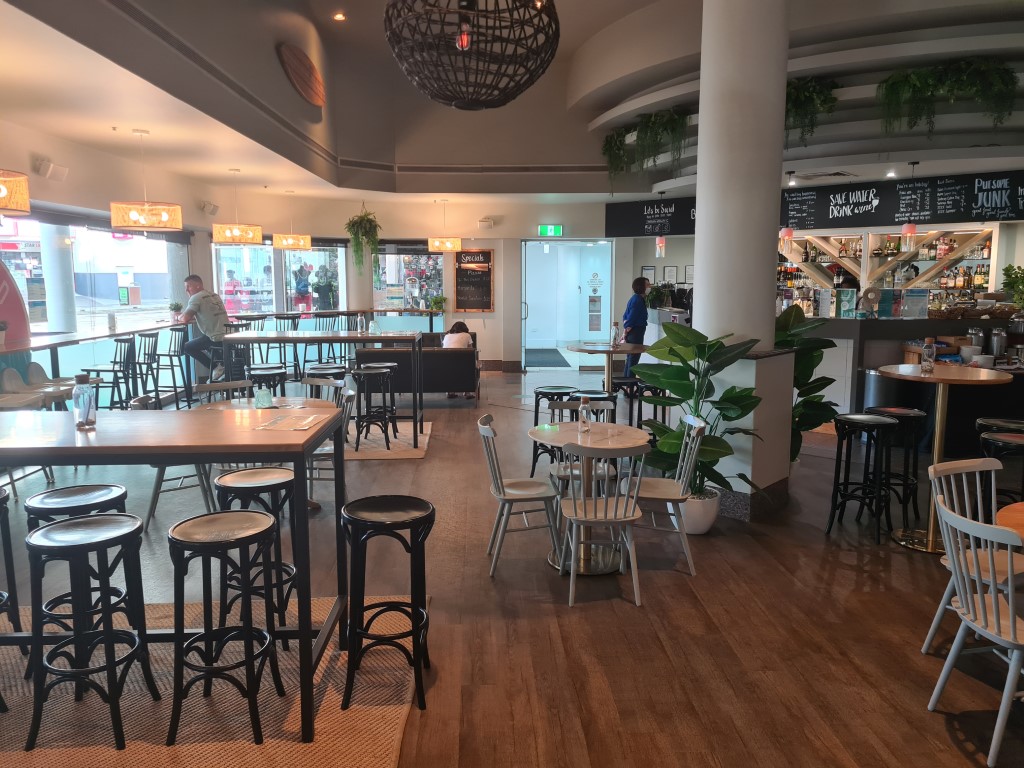 Inside Boulevard Cafe at Novotel Surfers