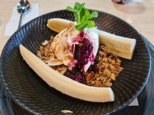 Brekky Banana Split at Bang and Grind Cafe Cairns