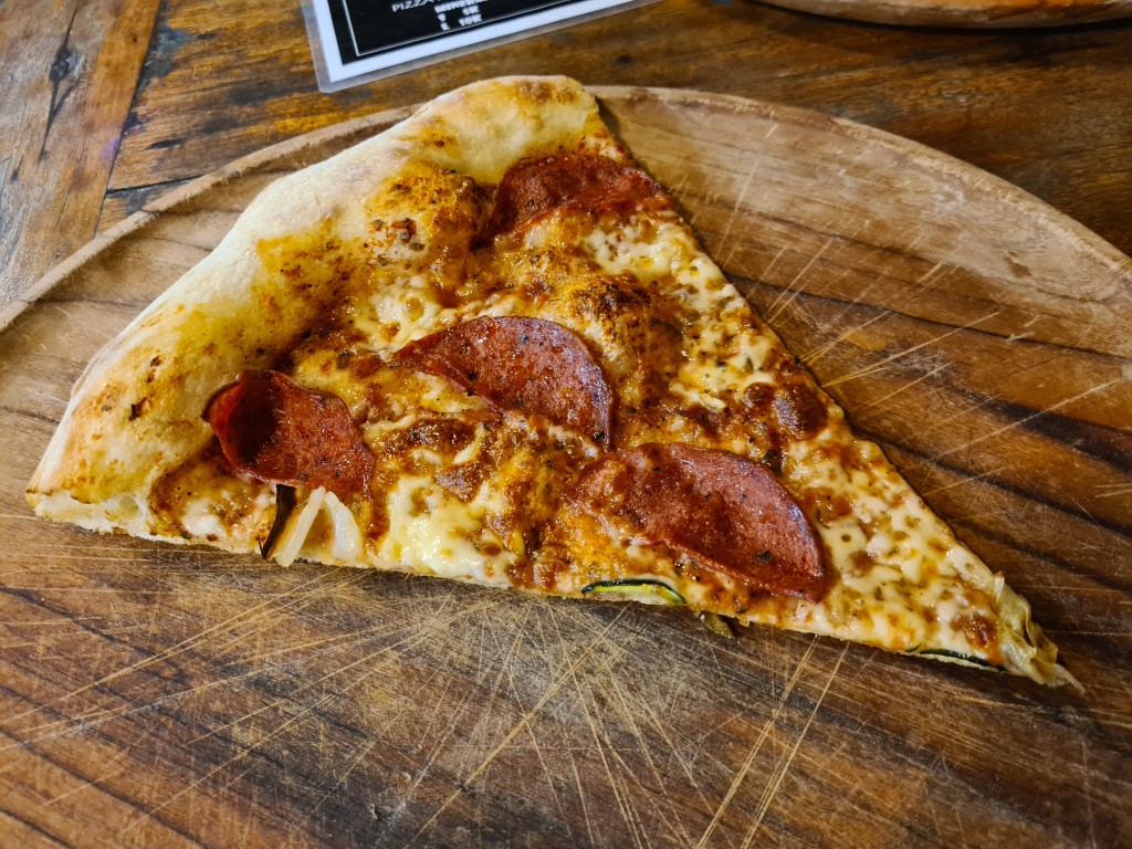 Pepperoni pizza at Pepino Pizzeria in Canggu Bali