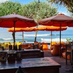 Beach Bums Cafe with great views over Batu Bolong Surf Beach in Canggu