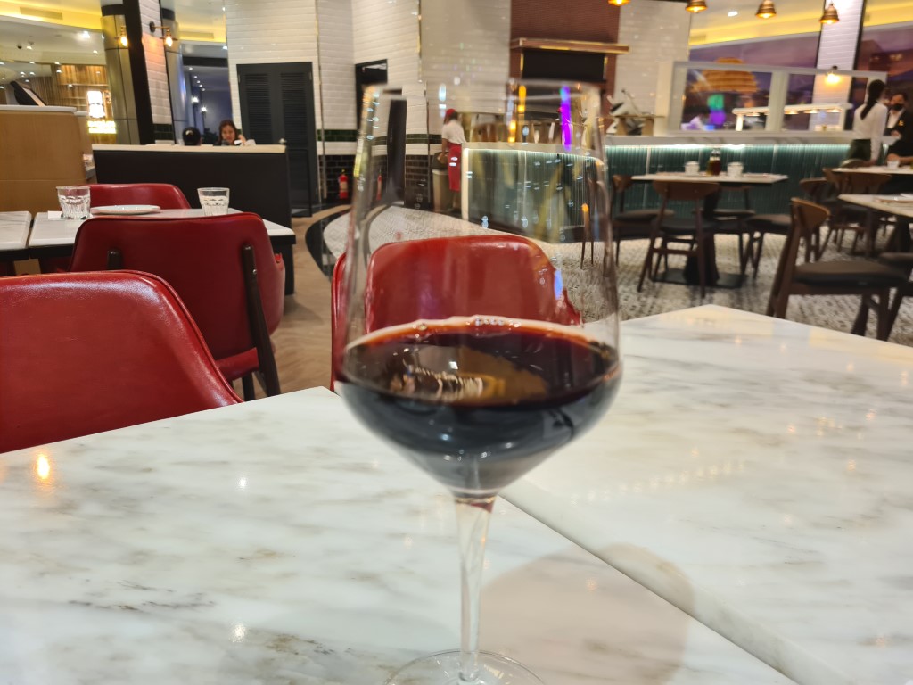 Wine by the glass at Rossi Pizza Manila