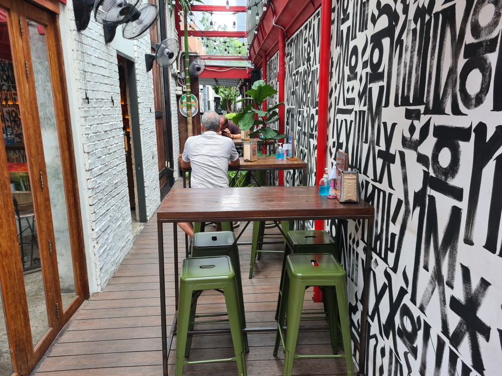 Outdoor Dining area at Bang Bang Burgers Bangkok