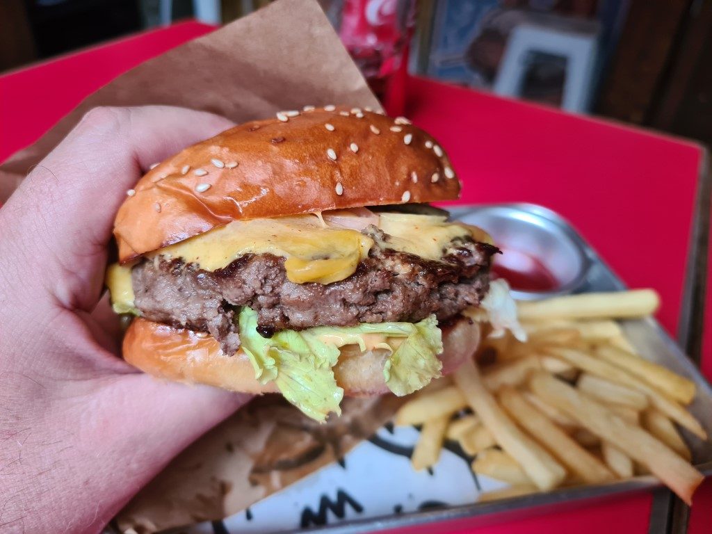 The Duke Cheeseburger at Bang Bang Burgers Soi 11 Sukhumvit Bangkok