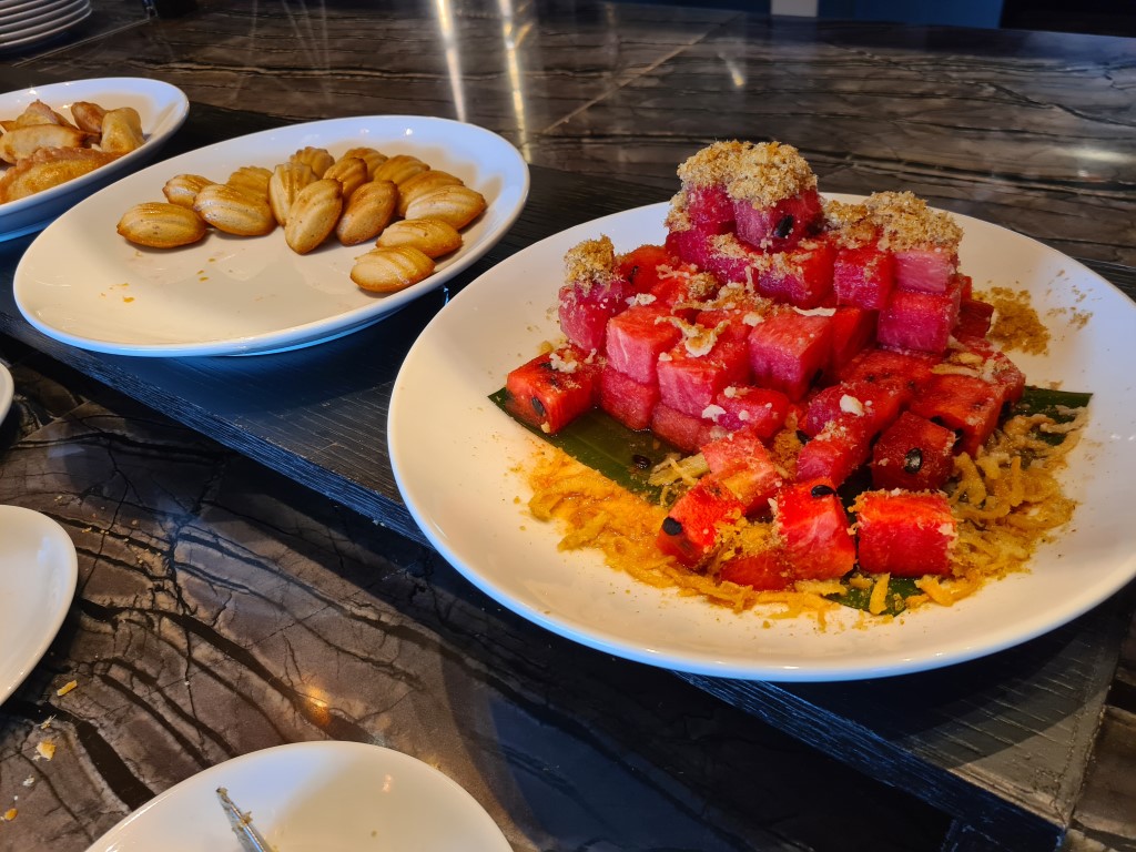 Watermelon and Curry Puffs at Regency Club Lounge Bangkok (Medium)