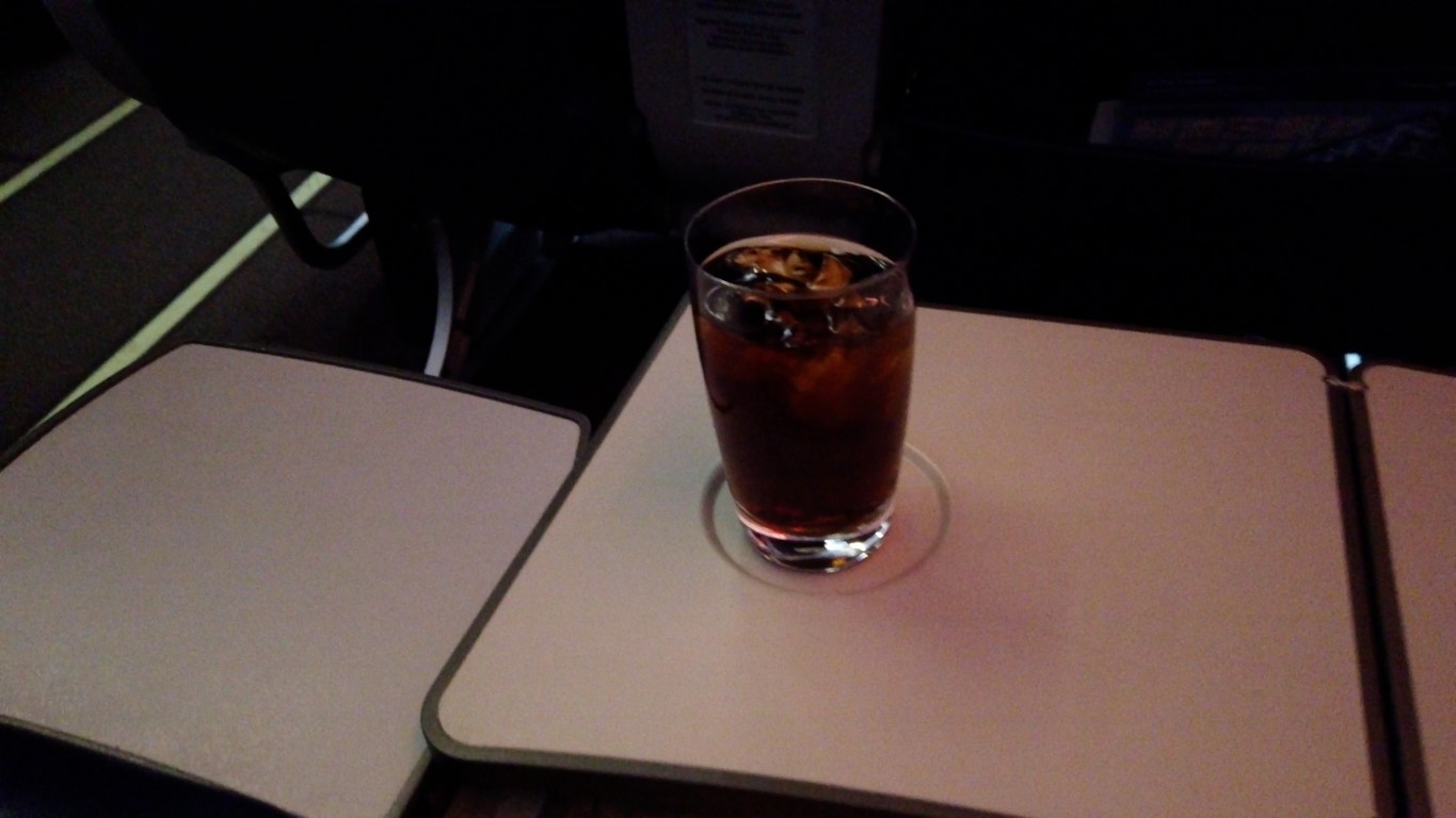 Drink served before the meal on Malaysia Airlines