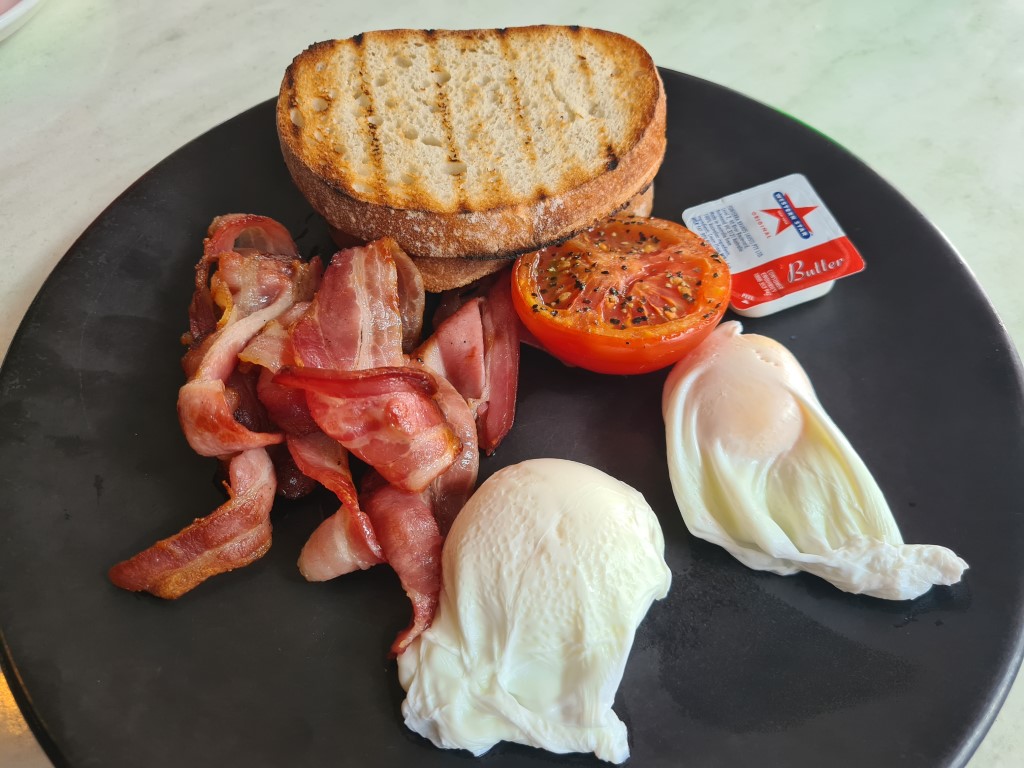 Bacon and Eggs breakfast at Villa Romana Trattoria Cairns
