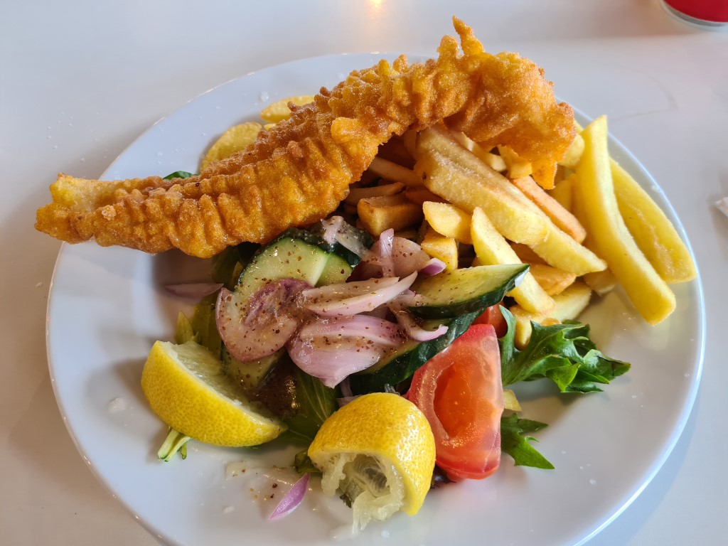 Fish and Chips at Fishpoint Restaurant Cairns