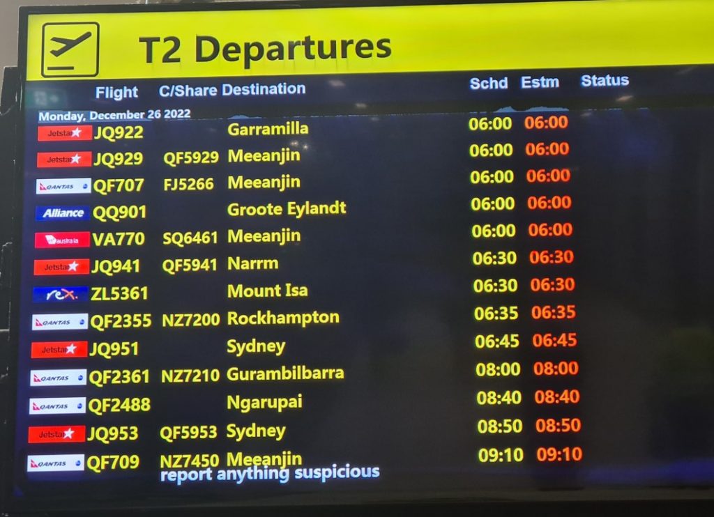 Flights Scheduled from Cairns Airport in destination Aboriginal Languages