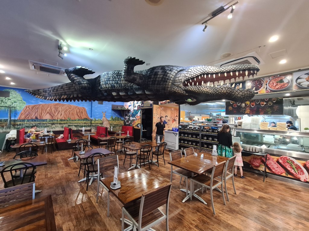 Large Salt Water Crocodile at Bub and Sool Korean Restaurant Darwin