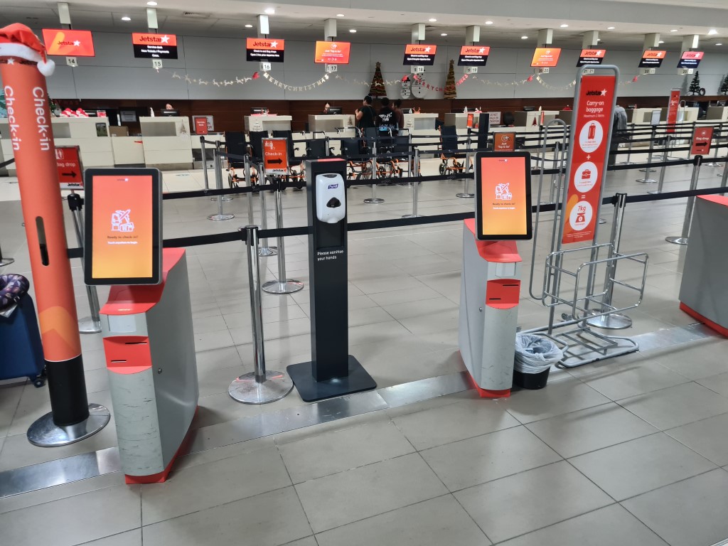 Jetstar Electronic Check-in Kiosks at Cairns Airport