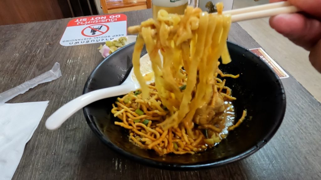 Nice noodles in Khao Soi at Chiang Mai Airport