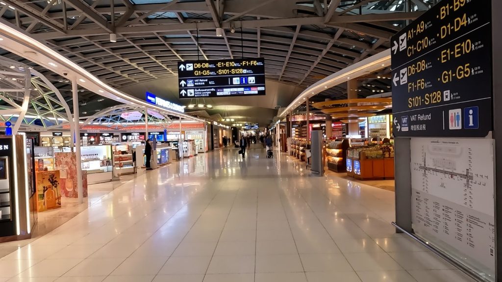 Very quiet at Bangkok Suvarnabhumi Airport