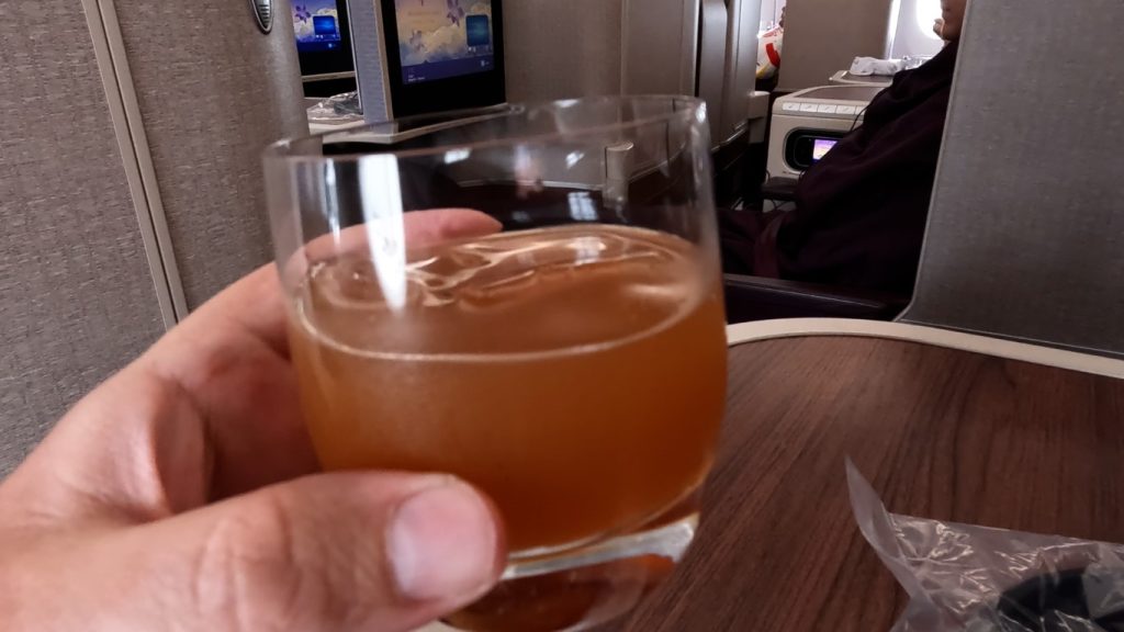 Welcome Drink Thai Airways Business Class