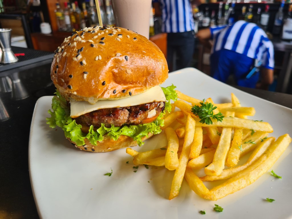 Aussie Burger at Nirvana Sports Bar Seminyak