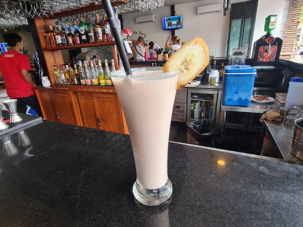 Banana Milkshake at Nirvana Sports Bar Seminyak