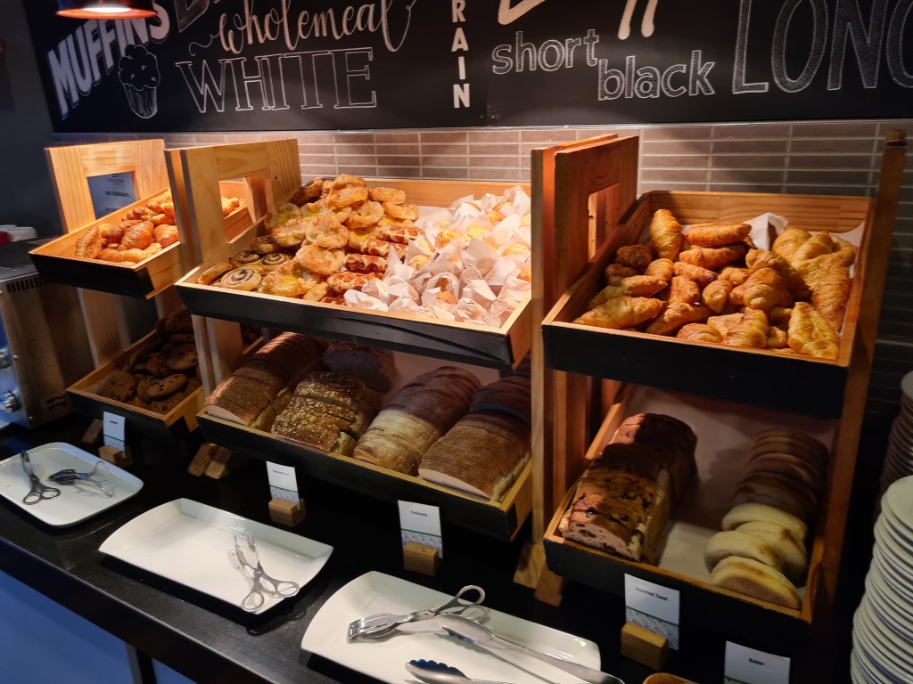 Bread and Pastries at Buffet Breakfast at Atrium Restaurant Cairns