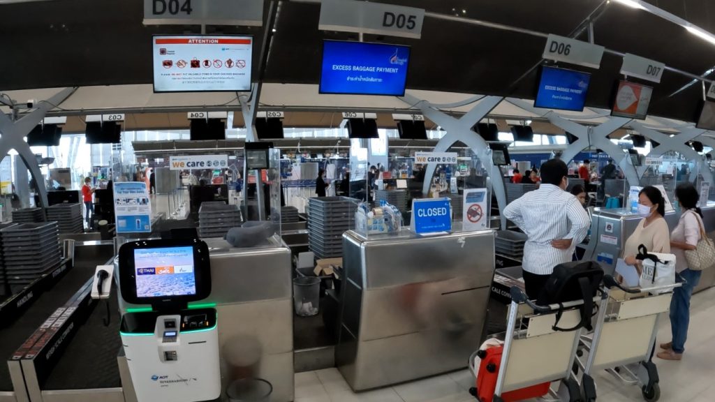 Drop Bag counter at Bangkok Suvarnabhumi Airport