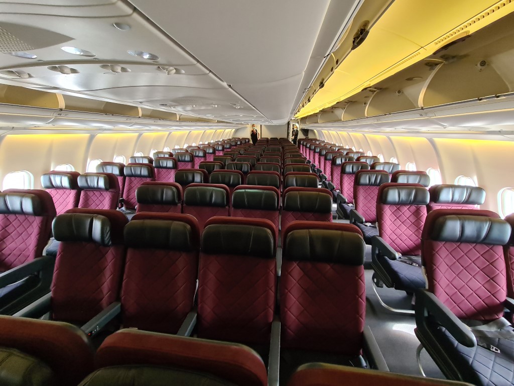 Economy Cabin on Qantas A330-200
