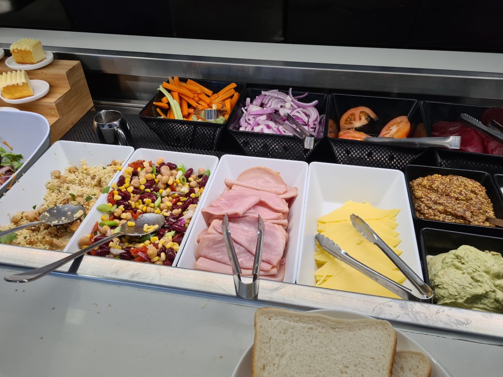 Food at Qantas Lounge Cairns Airport