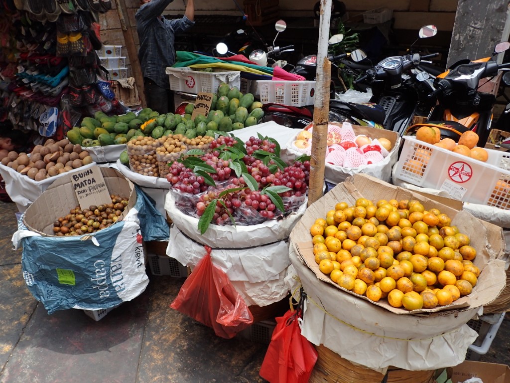 Fresh Fruit and Vegetables at Pasar Baru Market in Jakarta