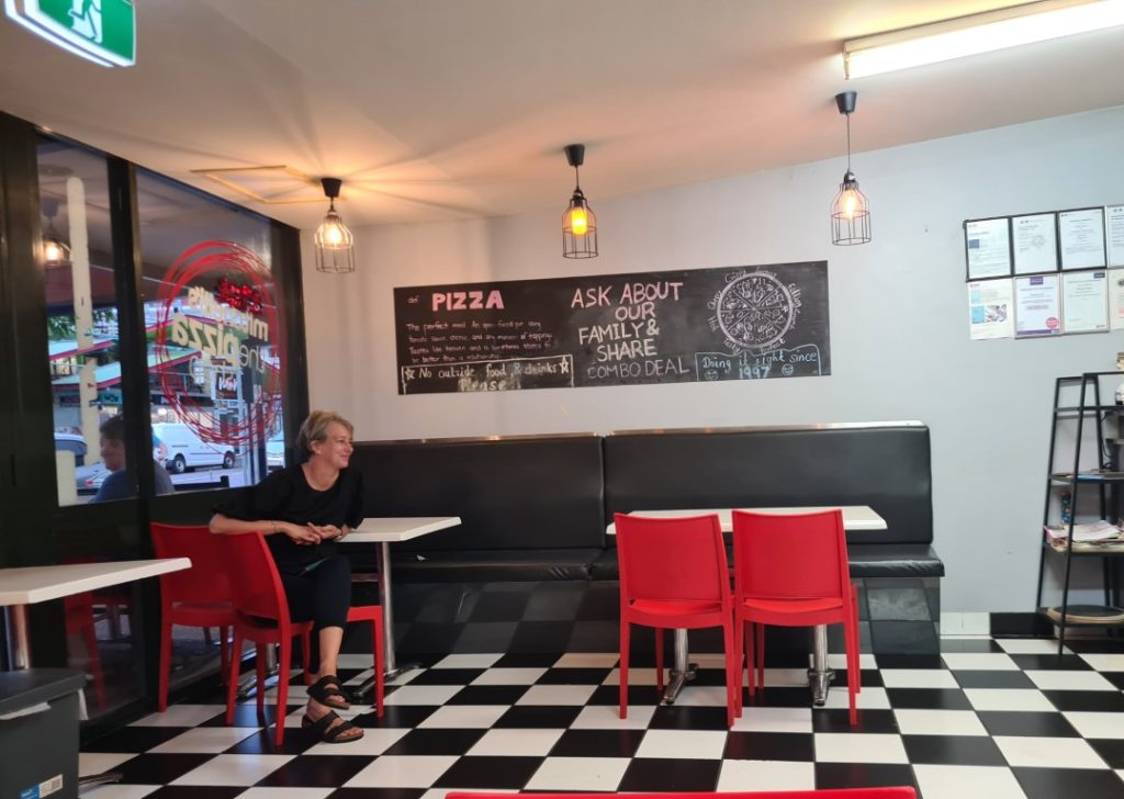 Inside dining area at Mitchelli's The Pizza Shop Darwin