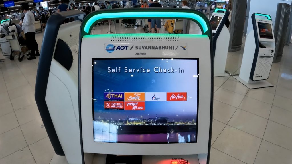 Self Service Check-in at Bangkok Suvarnabhumi Airport