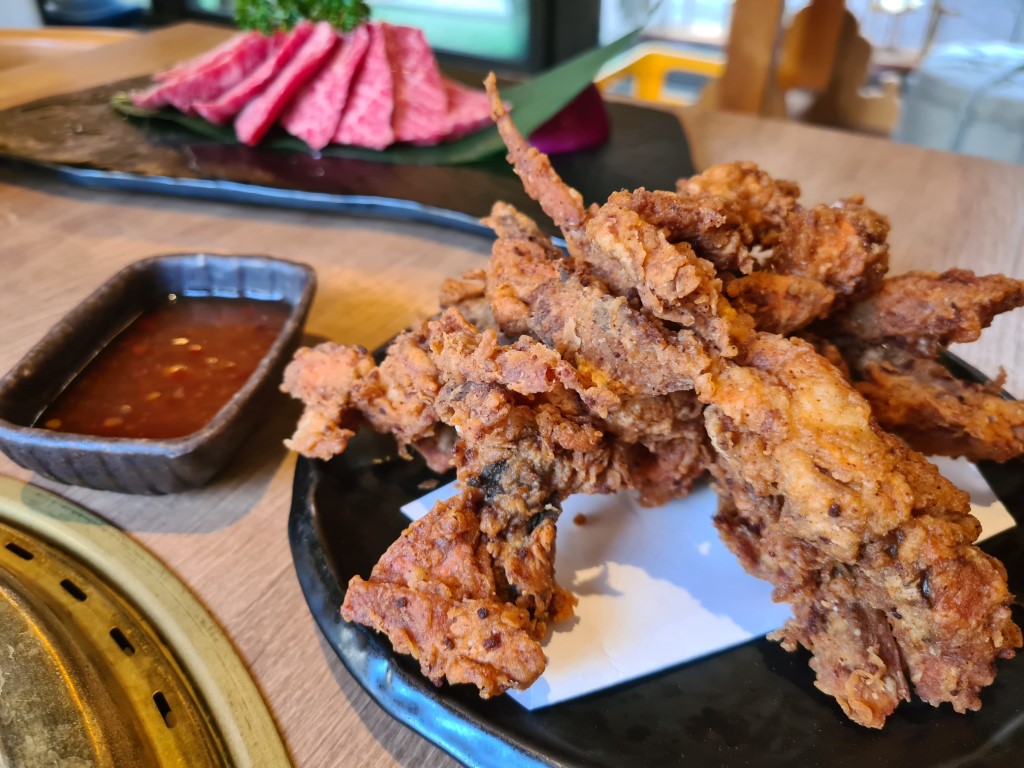 Soft shell crab at Touka Japanese BBQ Restaurant Parramatta