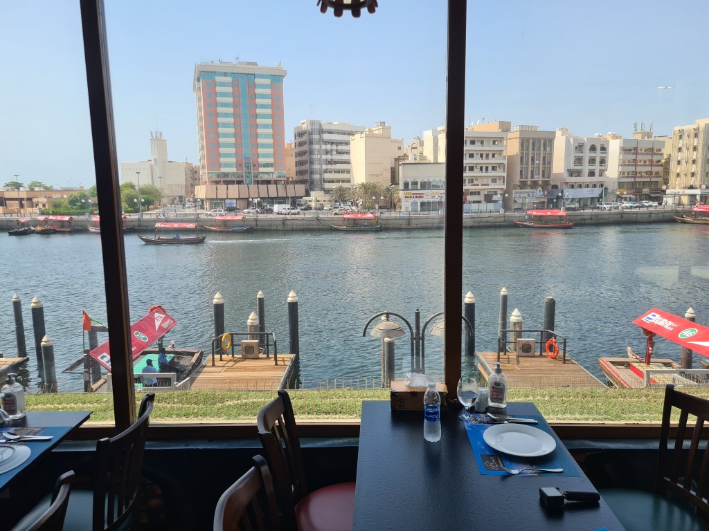 View over Dubai Creek from Creek City Restaurant Dubai